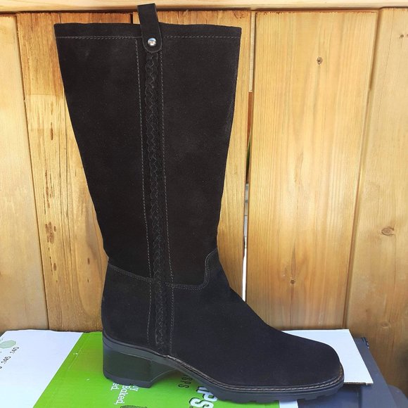 AQUATALIA Italian LEATHER Tall Full Zip up Southern Country Riding Boot 8 New - Picture 1 of 8